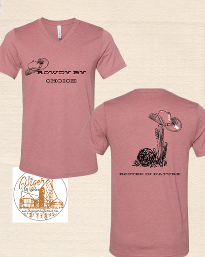 pink tee with cactus on a beige background