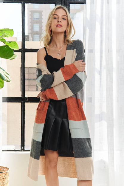 Fall Colorblock Cardigan