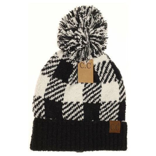 Buffalo Print Jacquard Beanie