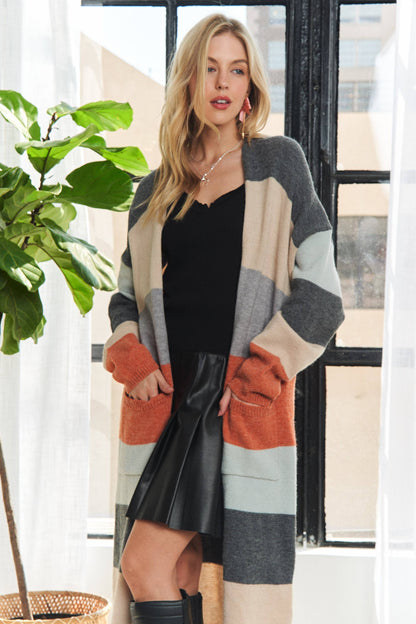 Fall Colorblock Cardigan