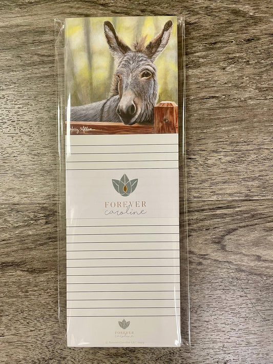 Magnetic Notepad with Original Donkey Art
