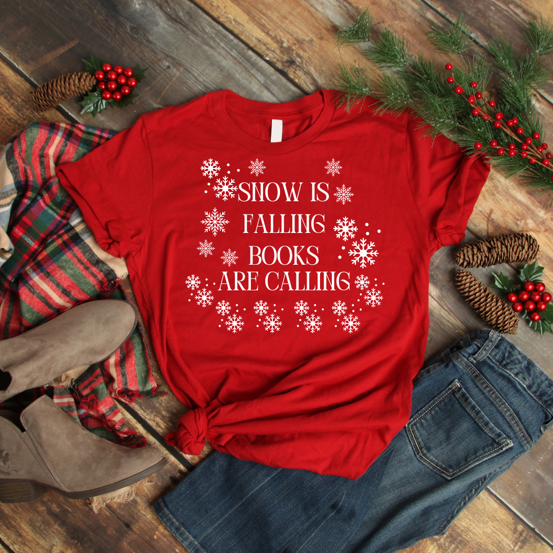 Snow is Falling Books are Calling T-shirt