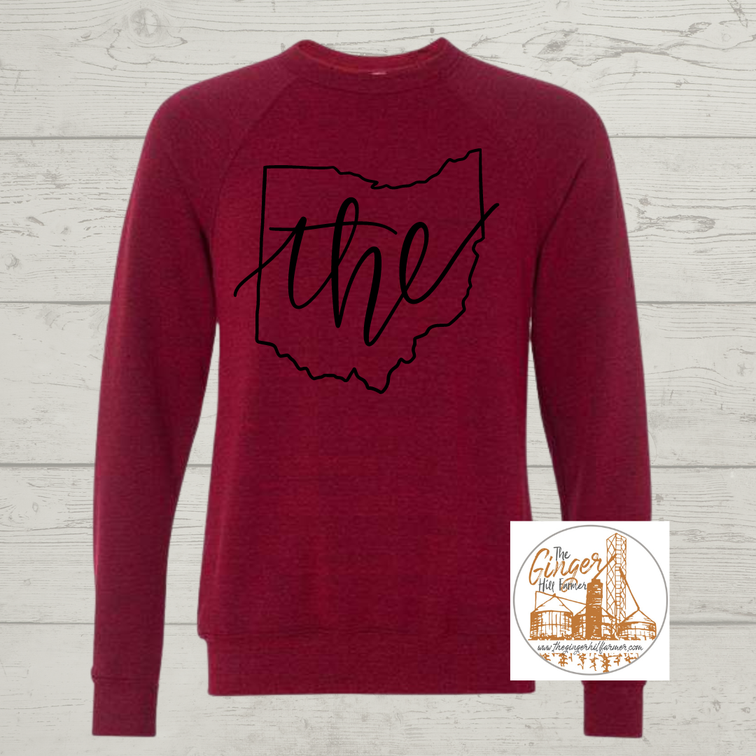 "The" Ohio Graphic Sweatshirt in Cardinal | Sizes Small-3XL
