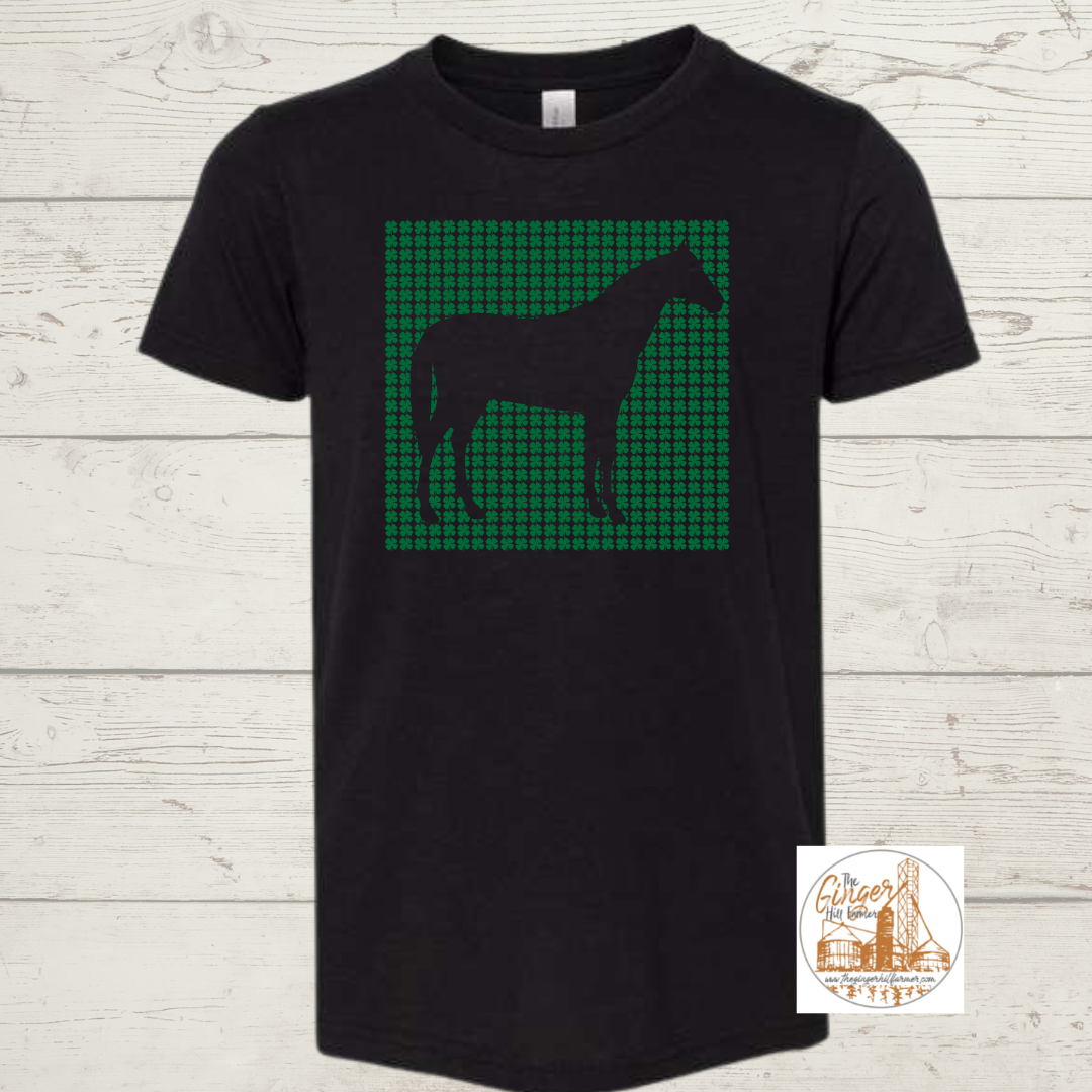 horse tee, front view