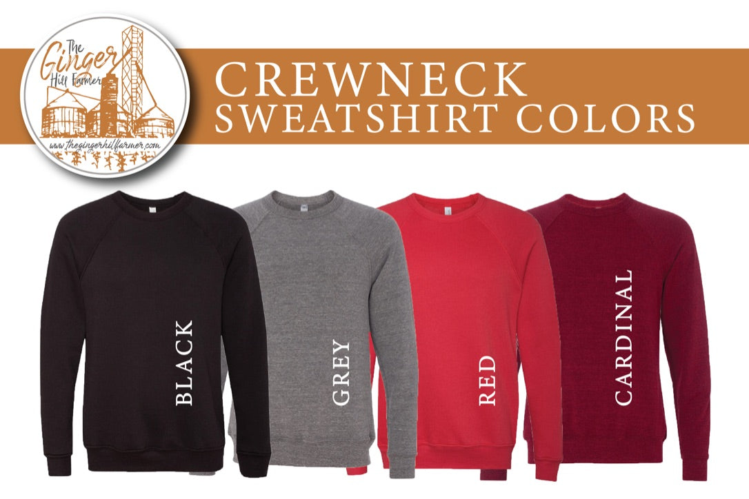 crewneck sweatshirt color options