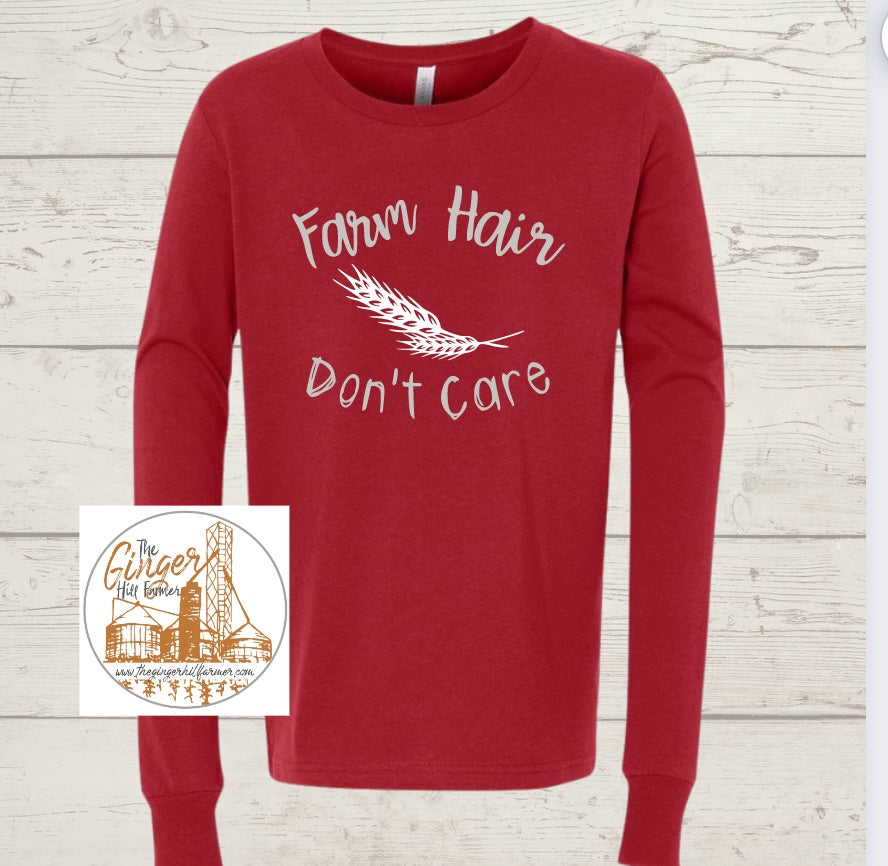 Farm Hair Kids Long Sleeve Tee